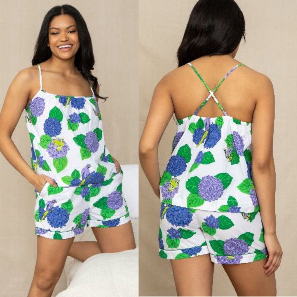 Print Fresh Organic Cotton Pajama Set Size 6X Floral Frog Top & Shorts 2 Piece